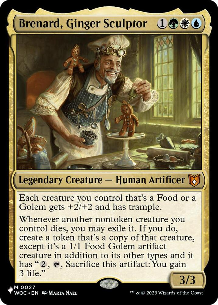 Brenard, Ginger Sculptor (WOC) - The List